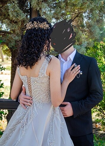 38 Beden ten rengi Renk Özel nişanlik abiye