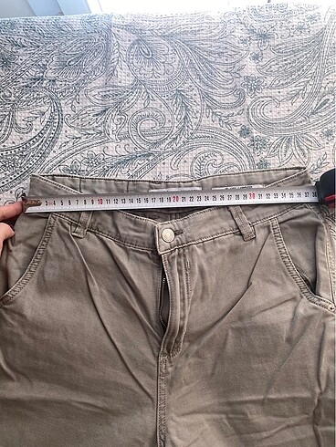 34 Beden haki Renk pull and bear relaxed fit kargo pantolon