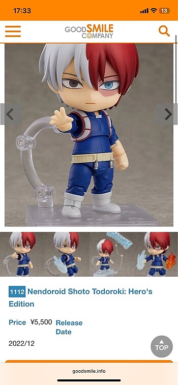 Beden Good Smile My Hero Academia: Shoto Todoroki (Hero's Edition)