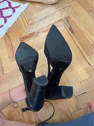 40 Beden siyah Renk Siyah topuklu ayakkabı