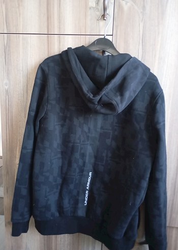 Siyah Kapüşonlu Fermuarlı Erkek Polar - Görsel 2