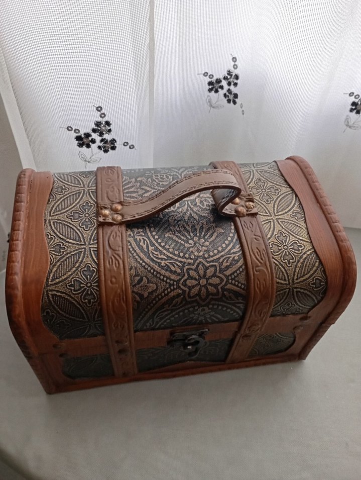 Kahverengi Kemerli Yılan Desenli makyaj kutusu - Görsel 2