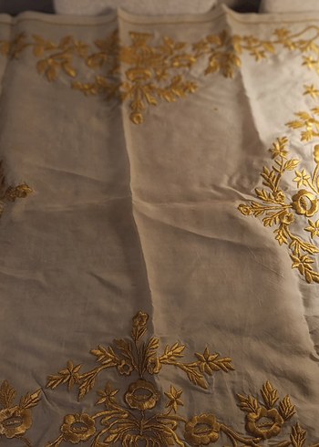 Nakışlı Gold renginde 3 lu salon takimi - Görsel 3