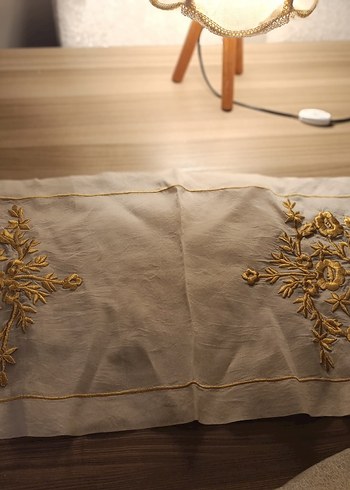 Nakışlı Gold renginde 3 lu salon takimi - Görsel 4