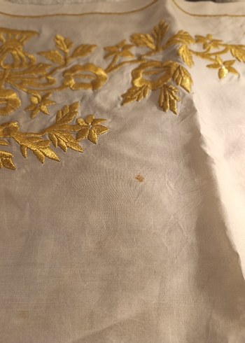 Nakışlı Gold renginde 3 lu salon takimi - Görsel 2