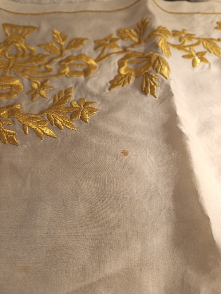 Nakışlı Gold renginde 3 lu salon takimi - Görsel 2