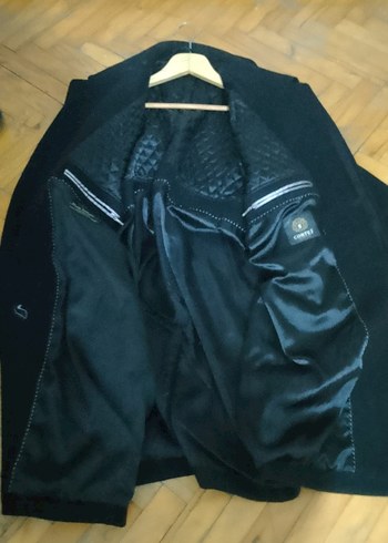 Düğmeli Siyah Midi Erkek Kaban - Görsel 2