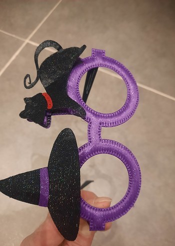 Mor Cadı Temalı Kedi Aksesuarı - Görsel 2