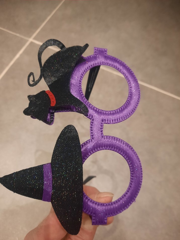 Mor Cadı Temalı Kedi Aksesuarı - Görsel 2