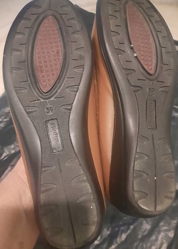 Bej Deri Kadın Dolgu Topuklu Babet - Görsel 8