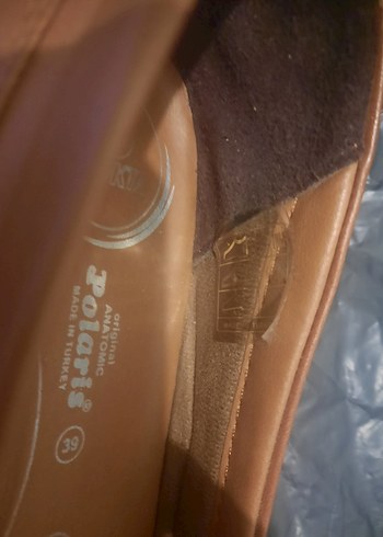 Bej Deri Kadın Dolgu Topuklu Babet - Görsel 6