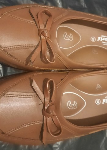 Bej Deri Kadın Dolgu Topuklu Babet - Görsel 2