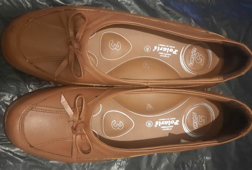 Bej Deri Kadın Dolgu Topuklu Babet - Görsel 3