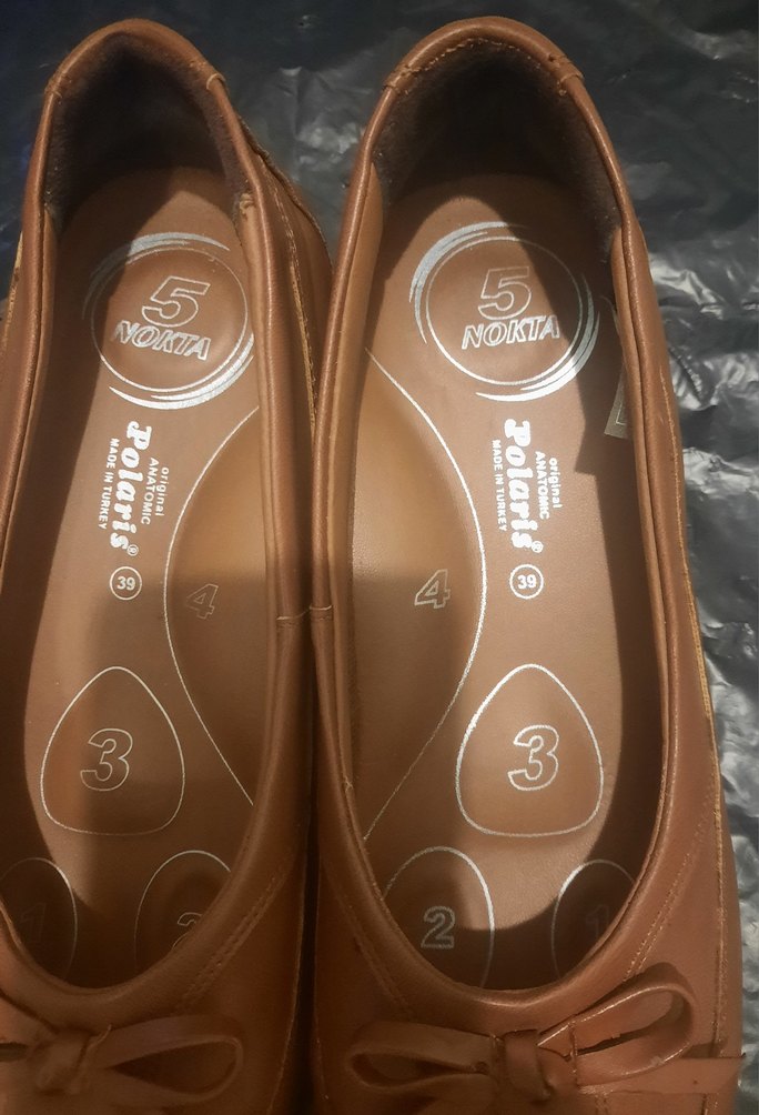 Bej Deri Kadın Dolgu Topuklu Babet - Görsel 5