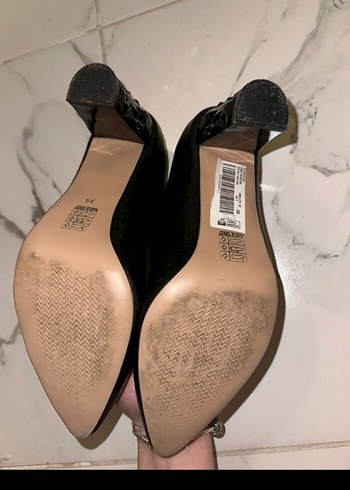 Siyah Klasik Stiletto Topuklu Kadın Ayakkabı - Görsel 6