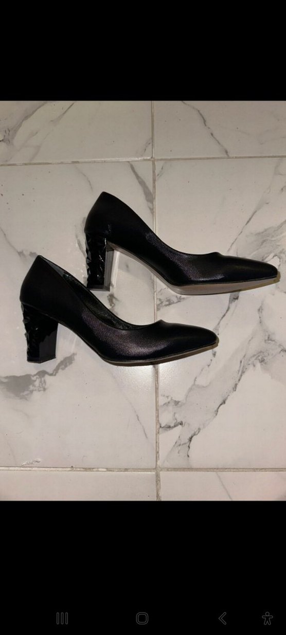 Siyah Klasik Stiletto Topuklu Kadın Ayakkabı - Görsel 2