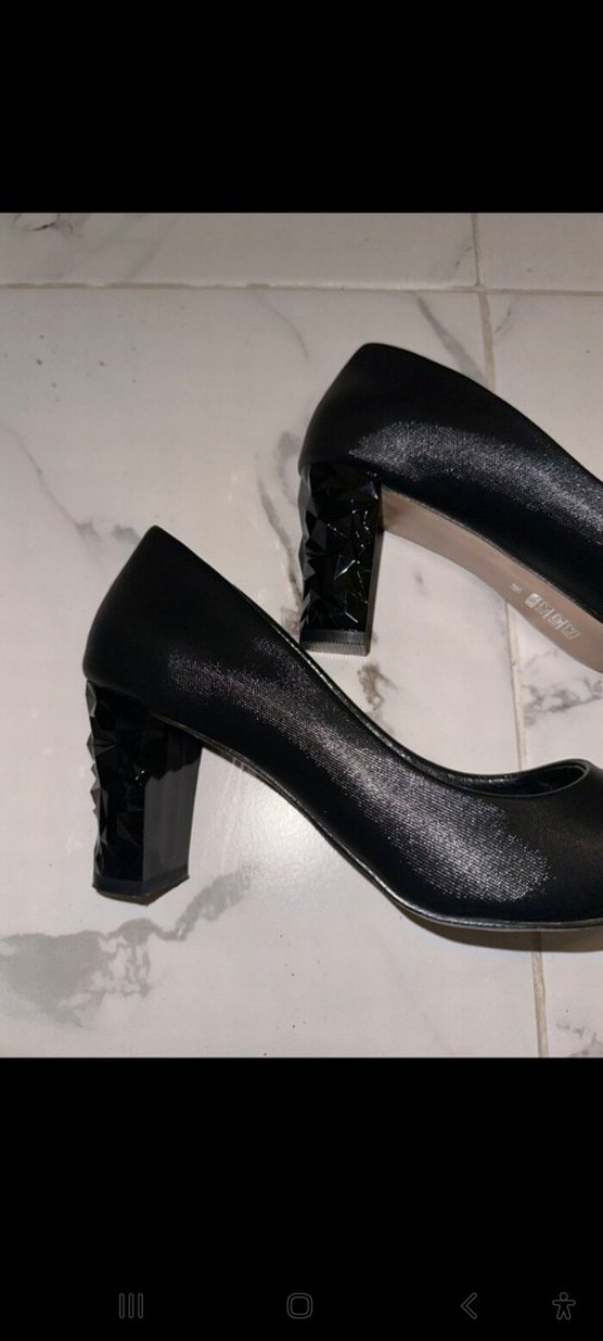 Siyah Klasik Stiletto Topuklu Kadın Ayakkabı - Görsel 4