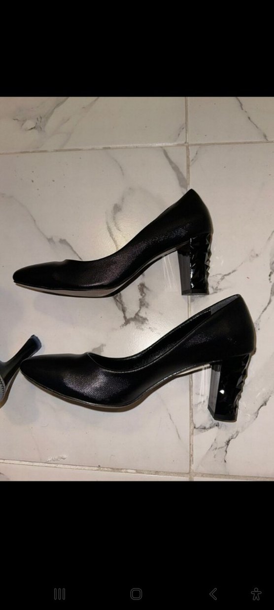 Siyah Klasik Stiletto Topuklu Kadın Ayakkabı - Görsel 3