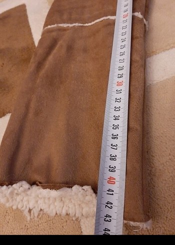 Düğmeli Bej Süet Kadın Ceket - Görsel 9