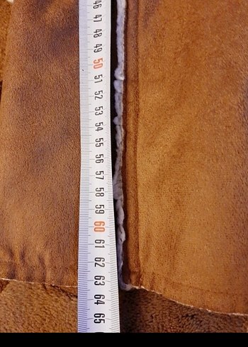 Düğmeli Bej Süet Kadın Ceket - Görsel 7