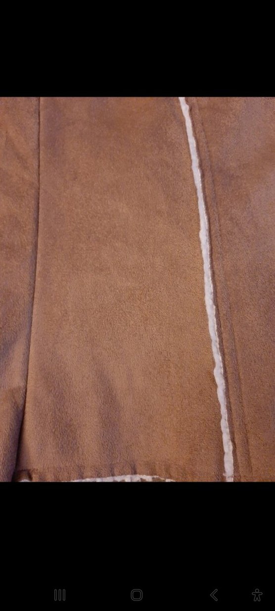 Düğmeli Bej Süet Kadın Ceket - Görsel 4