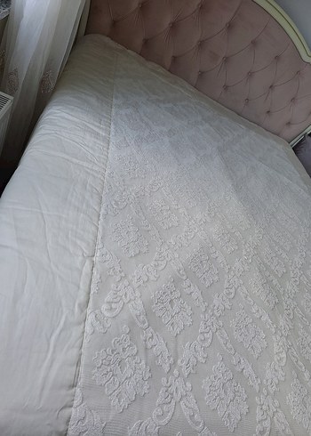 Beyaz Düz Yatak Örtüsü - Görsel 4