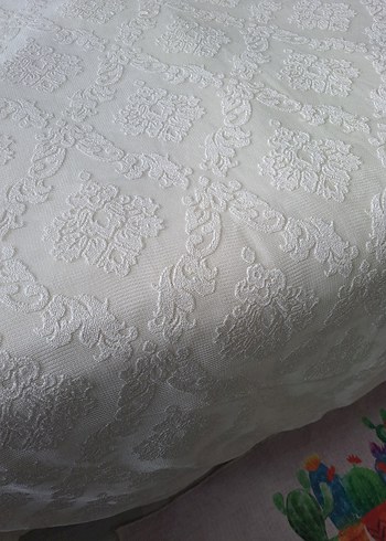 Beyaz Düz Yatak Örtüsü - Görsel 5