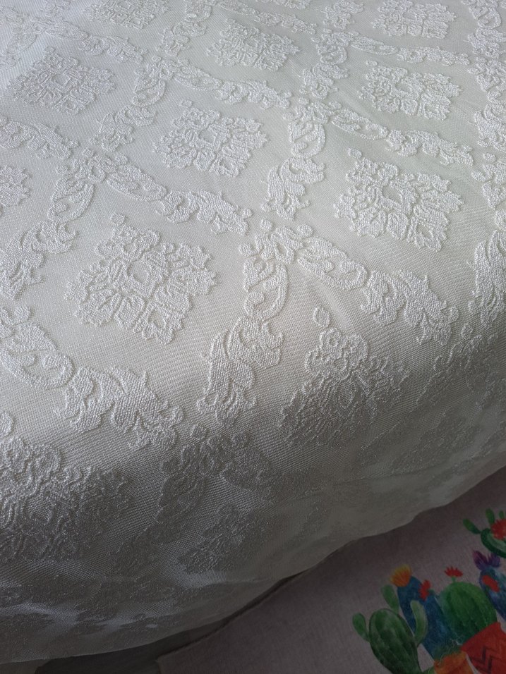 Beyaz Düz Yatak Örtüsü - Görsel 5