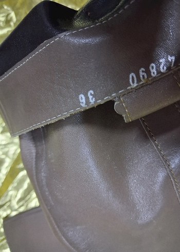 Kahverengi Deri Tokalı Dizüstü Bot - Görsel 7