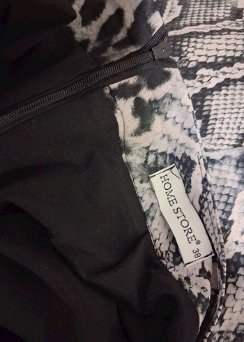 Kadın Gri Yılan Desenli Uzun Etek - Görsel 6