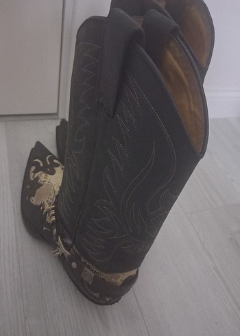 Yılan Derisi Desenli Erkek Deri Çizme - Görsel 7