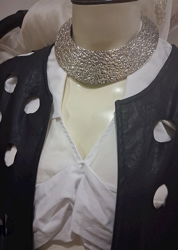 Mango marka dövme tarzında tasma gerdanlık - Görsel 6