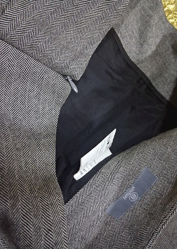 Gri ve Mavi Pilili Midi Etek - Görsel 5