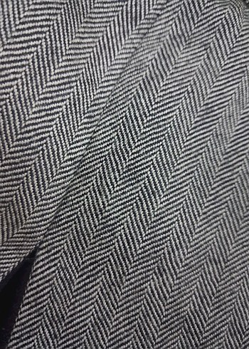 Gri ve Mavi Pilili Midi Etek - Görsel 9