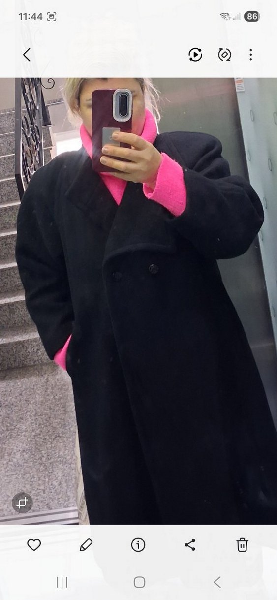 Siyah Uzun Kaban - Görsel 5