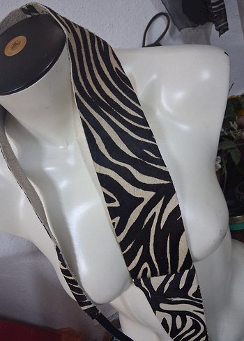 Kürk Detaylı Kahverengi Deri Kadın Kemer. - Görsel 4