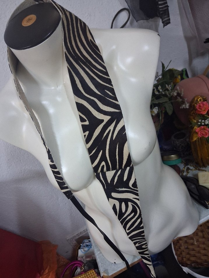 Kürk Detaylı Kahverengi Deri Kadın Kemer. - Görsel 3