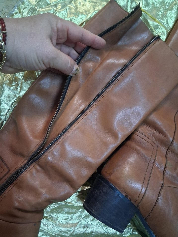 Kahverengi Tokalı Deri Dizüstü Bot Beymen stüdyo marka - Görsel 3