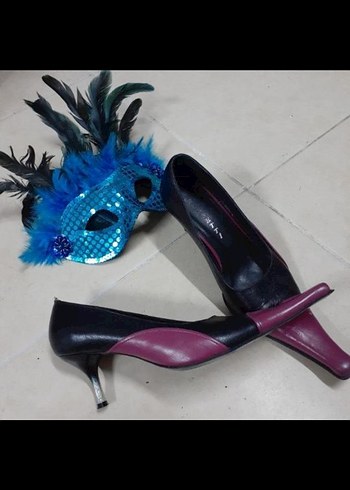 Mor  Stiletto uzun burun ayakkabı. - Görsel 11