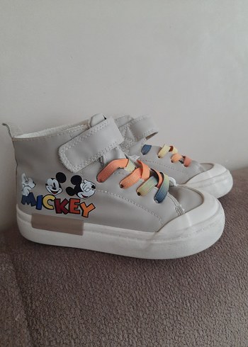 Beyaz Erkek Çocuk Mickey Baskılı Spor Ayakkabı