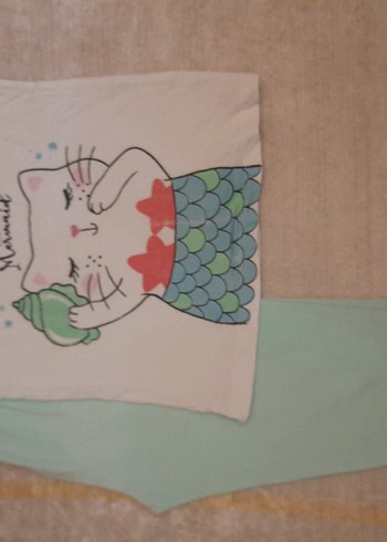 Pamuklu Çok Renkli Baskılı Çocuk pijama takımı
