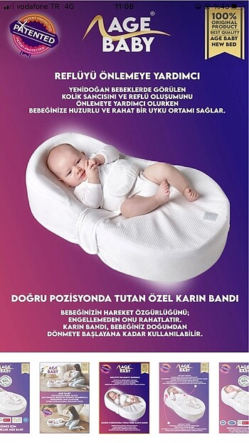 Age baby Reflü nohut yatak