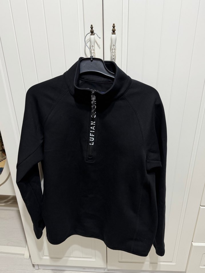 Lufian Erkek Siyah Fermuarlı Yarım Balıkçı Sweatshirt - Görsel 3