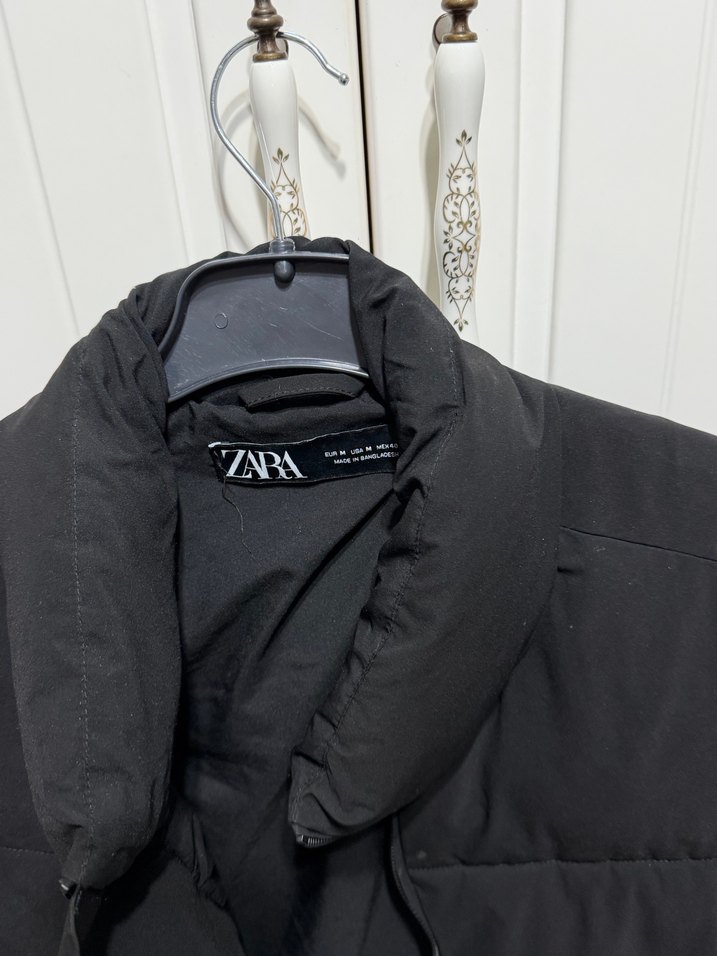 Zara Siyah Yüksek Yaka erkek Yelek - Görsel 3