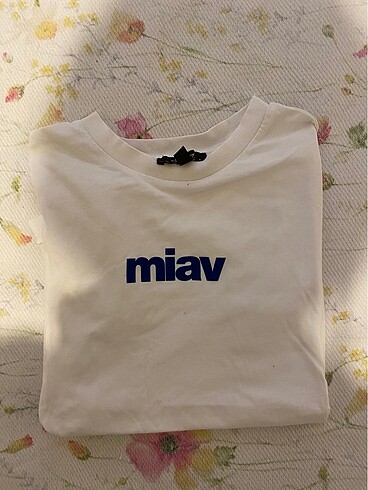 Mavi Miav Baskılı tshirt