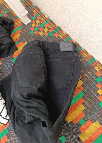 42 Beden Siyah Regular Fit Midi Kot Pantolon