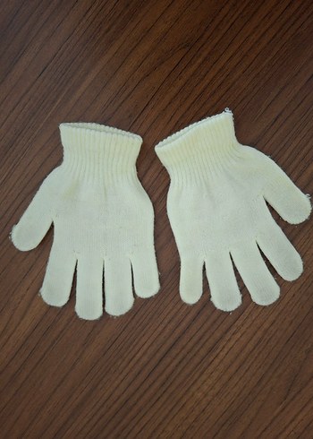 Renkli Baskılı Örgü Kız Eldiveni - Görsel 3