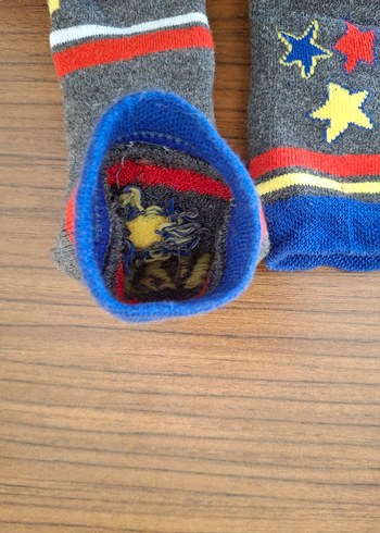 Çocuk Renkli Baskılı Çorap - Görsel 3