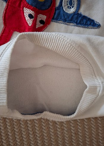 Beyaz Uzun Kollu Sweatshirt - Görsel 2