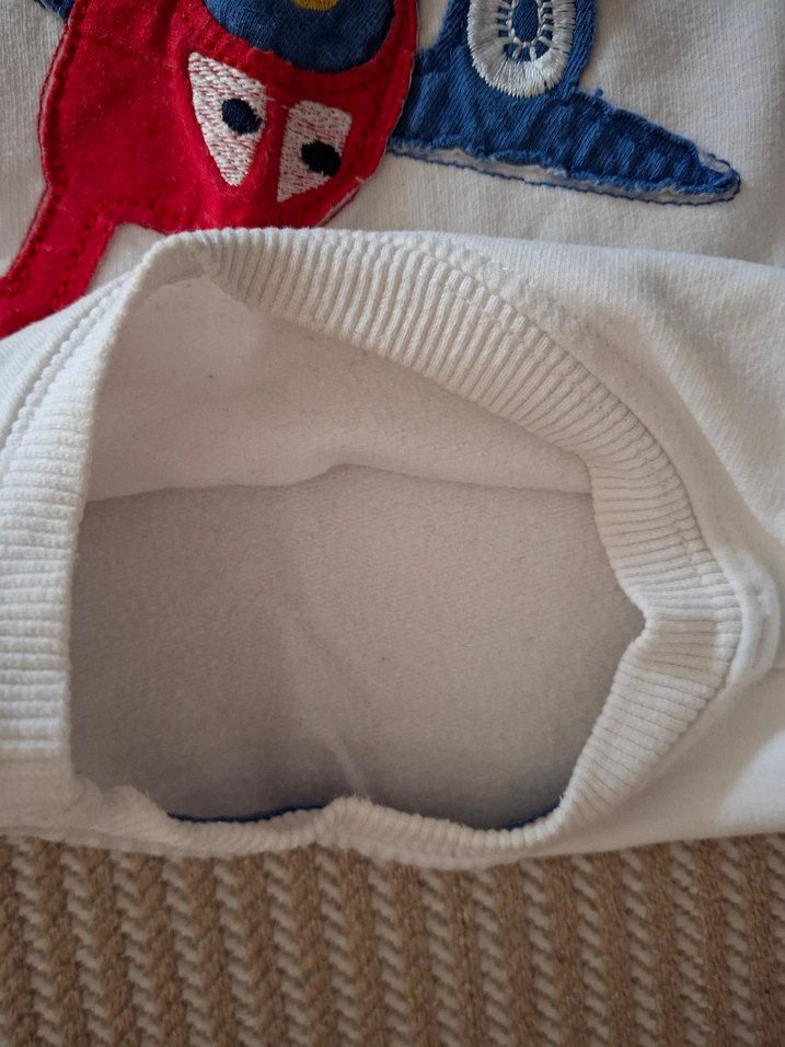 Beyaz Uzun Kollu Sweatshirt - Görsel 2